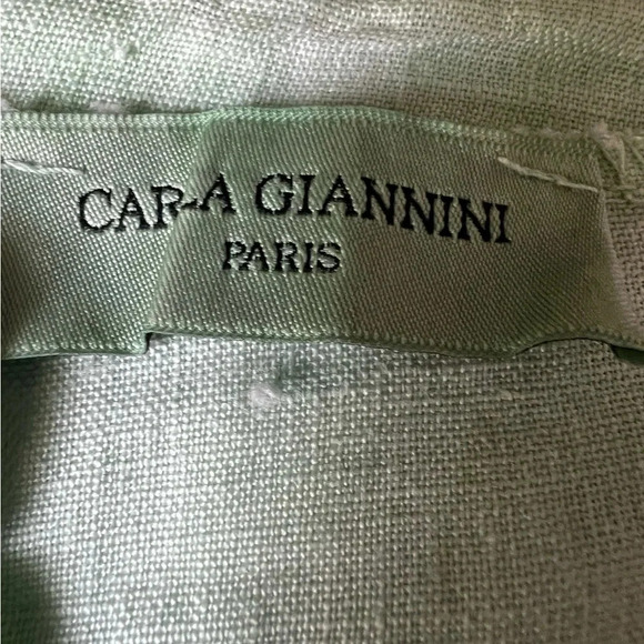 Cara Gianni Paris Lime Green Linen Shirt M - Picture 3 of 5